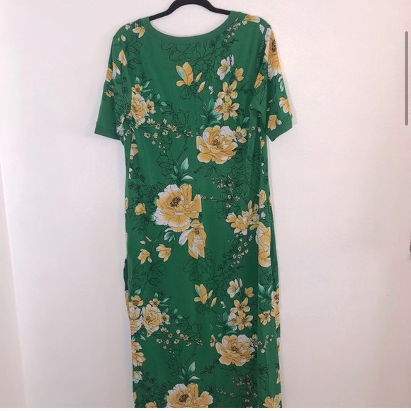 G.I.L.I. Green floral maxi dress size L petite - Picture 7 of 10